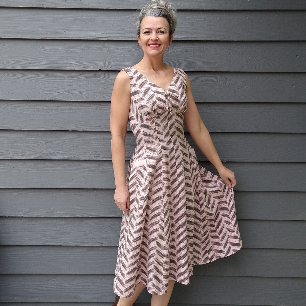 1950s Black Fit and Flare Party Dress main image 1